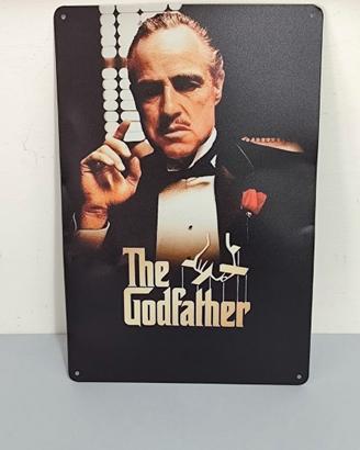 Poster Il Padrino 20x30 cm In Metallo Ammaccato
