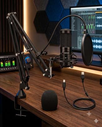 KIT PODCAST PROFESSIONALE PER STREAMING E GAMING 