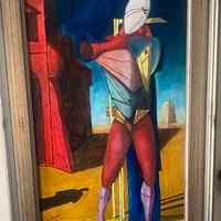 Quadro dipinto G. De Chirico olio su tela COPIA