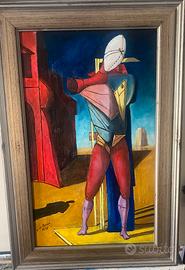 Quadro dipinto G. De Chirico olio su tela COPIA