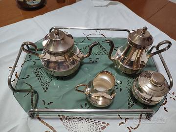 Set da The silver plated argento vintage.