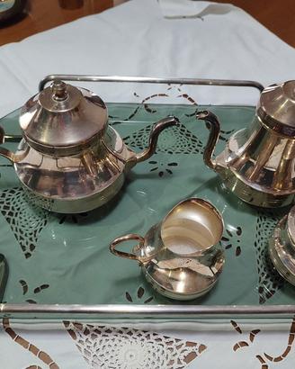 Set da The silver plated argento vintage.