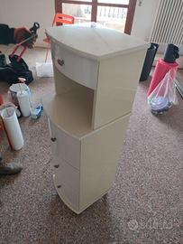 Mobiletto bagno bianco lucido