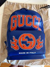 GUCCI Zaino Blu in Pelle – NUOVO – Made in Italy