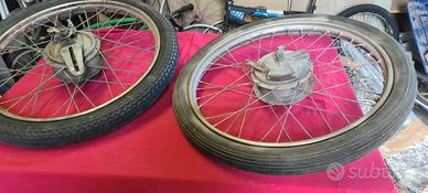 Coppia ruote moto d'epoca