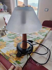 lampade ciliegio con vetro vintage azzurro 