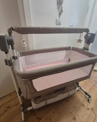 Culla Co-Sleeping Fianco Letto con Ruote