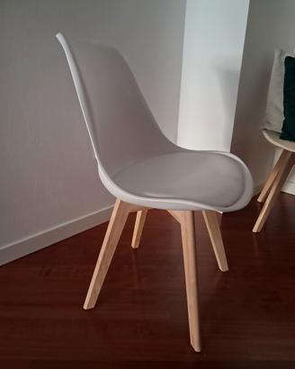 4 sedie nuove stile scandinavo
