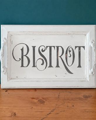 Targa cucina vintage BISTROT legno