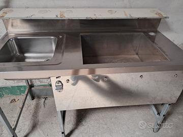 lavello acciaio due vasche trattabile 