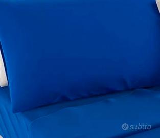 Completo letto matrimoniale blu royal
