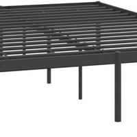 vidaXL Giroletto in Metallo Nero 140x190 cm