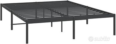 vidaXL Giroletto in Metallo Nero 140x190 cm