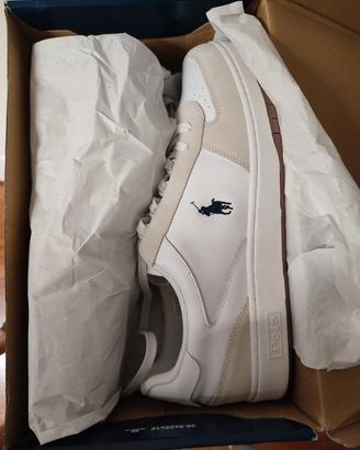 Scarpe court leather suede trainer Ralph Lauren 