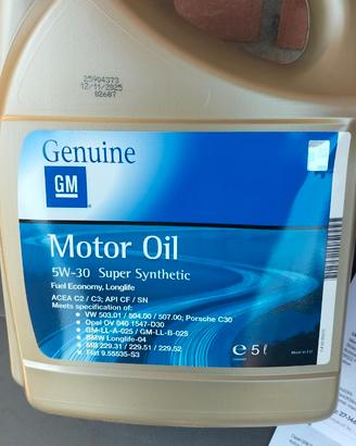 5 Litri Olio Sintetico 5W 30