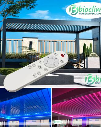 Pergola bioclimatica 6x3 led a lamelle motorizzate