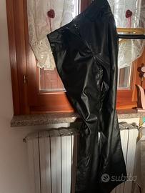 Pantaloni ecopelle neri