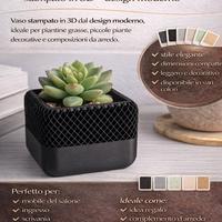 Vaso piccolo per piantine grasse stampato in 3D 
