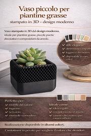 Vaso piccolo per piantine grasse stampato in 3D 