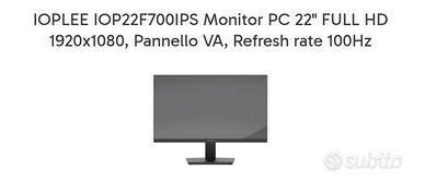 monitor 22 pollici fhd 100hz