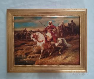 Quadro orientalista dipinto olio su legno 
