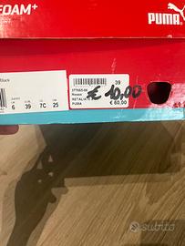 Scarpe Puma taglia 39 al prezzo di 10 euro.