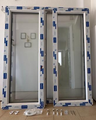 Finestra NUOVA in pvc bianca 2 ante Tecnomat