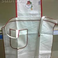 Grembiule pettorina ricamo natalizio cucina