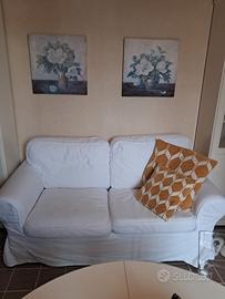 Divano 2 posti sfoderabile colore bianco 