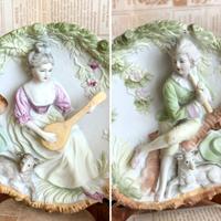 Coppia di placche da muro vintage