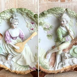 Coppia di placche da muro vintage