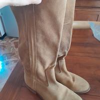 STIVALI VERA PELLE SCAMOSCIATA  