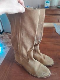 STIVALI VERA PELLE SCAMOSCIATA  