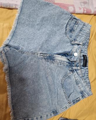 pantaloncini jeans corti