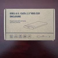 Custodia USB  SATA HDD/SDD da 2,5" e cavo SATA