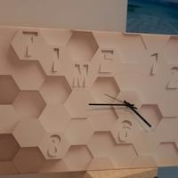 Orologio luminoso Esagoni in Rilievo Pintdecor