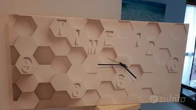 Orologio luminoso Esagoni in Rilievo Pintdecor