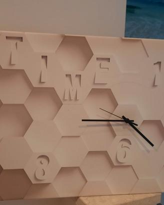 Orologio luminoso Esagoni in Rilievo Pintdecor