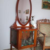Vetrinetta con specchiera in legno stile classico