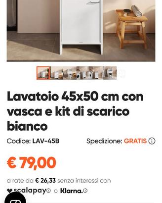 Lavatoio nuovo in scatola originale errato acquist