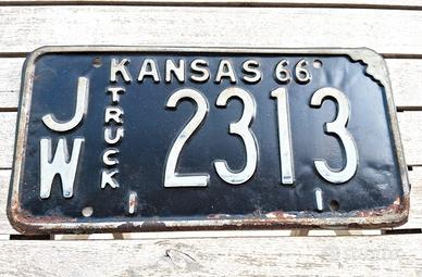 Targa vintage Truck U.S. Stato del Kansas 1966