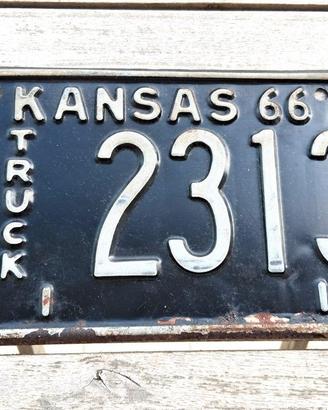 Targa vintage Truck U.S. Stato del Kansas 1966