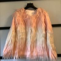 Giacca ecopelliccia rosa e bianca M solo 3 euro!