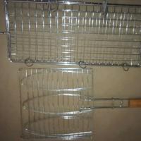 2 griglie chiusura barbecue metallo legno