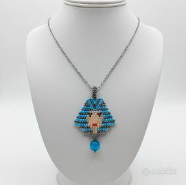 Collana Ciondolo Vintage Etnico Cleopatra Pietra