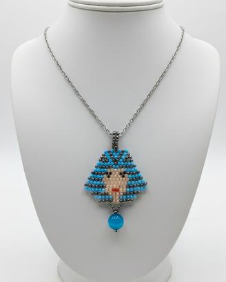 Collana Ciondolo Vintage Etnico Cleopatra Pietra