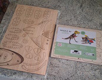 2 PUZZLE 3D in legno. Kit modellismo fai da te