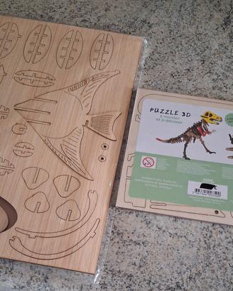 2 PUZZLE 3D in legno. Kit modellismo fai da te