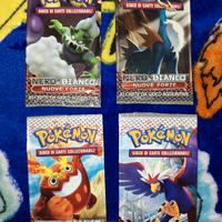 4 bustine VUOTE Pokémon n&b nuove forze