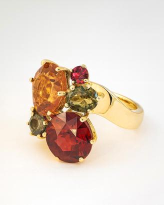 Anello 18 carati in oro giallo con Zaffiro